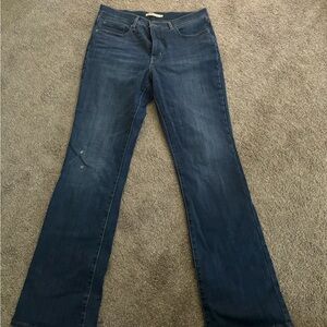 Dark low rise jeans